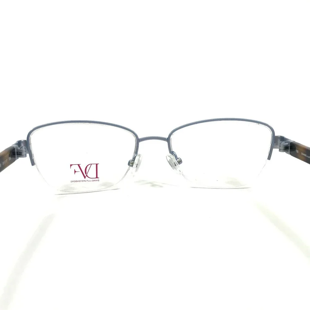 Diane von Furstenberg Eyeglasses Frames DVF8055 400 Brown Blue Cat Eye 51-17-135